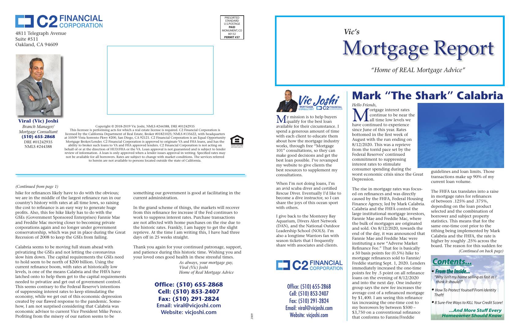 Vic's Mortgage Report, September 2020
