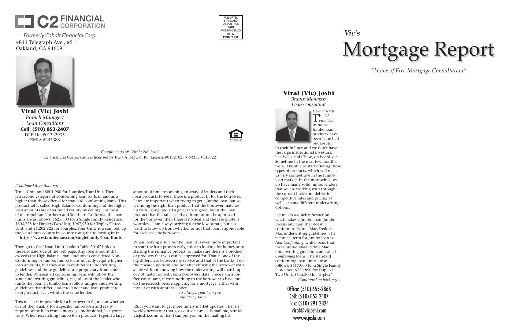 Vic's Mortgage Report, June 2016