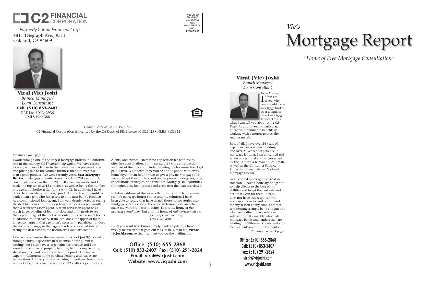 Vic's Mortgage Report, July 2018