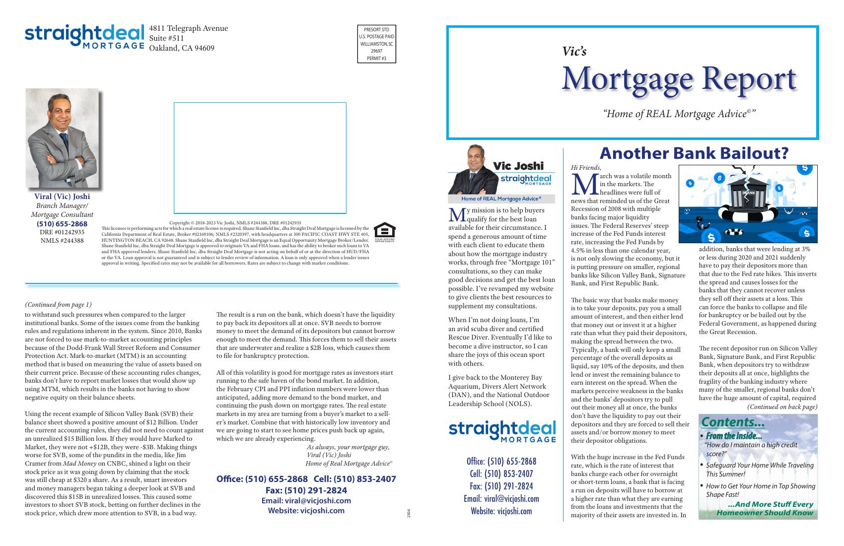 Vic's Mortgage Report, April 2023