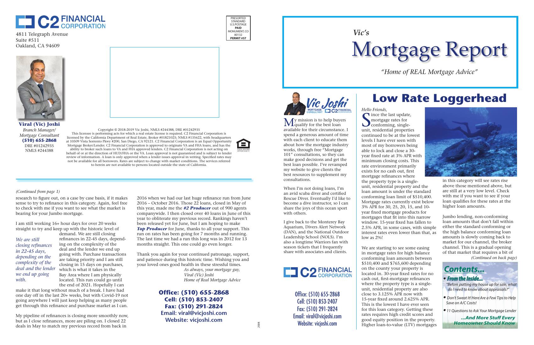 Vic's Mortgage Report, August 2020