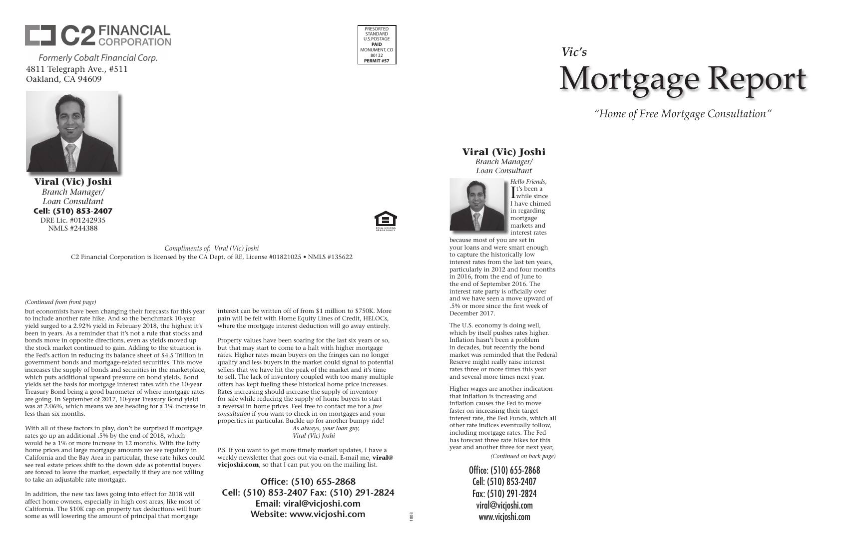 Vic's Mortgage Report, March 2018