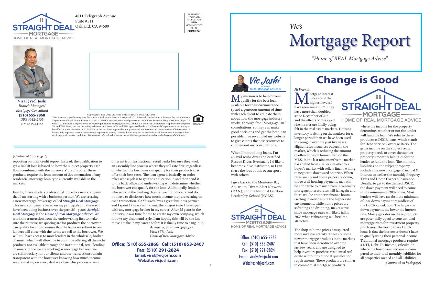 Vic's Mortgage Report, October 2022