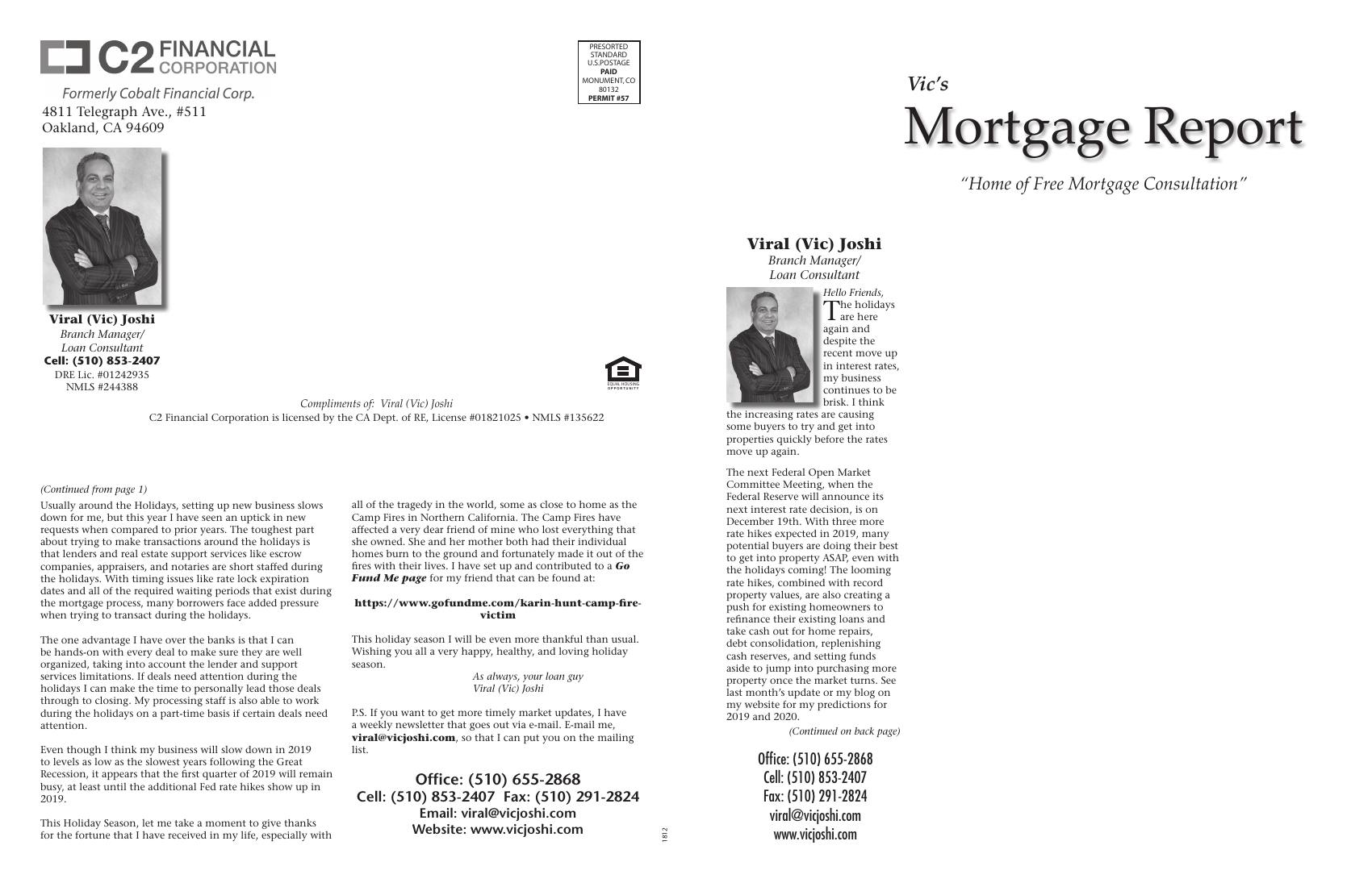 Vic's Mortgage Report, November 2018