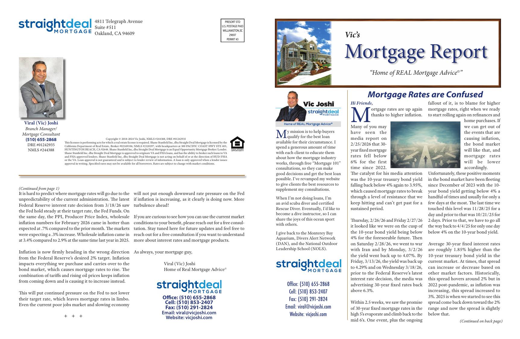 Vic's Mortgage Report, April 2026