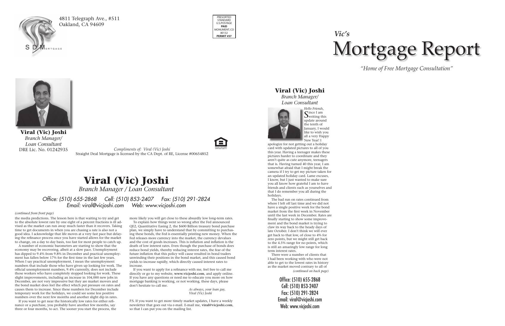 Vic's Mortgage Report, February 2011