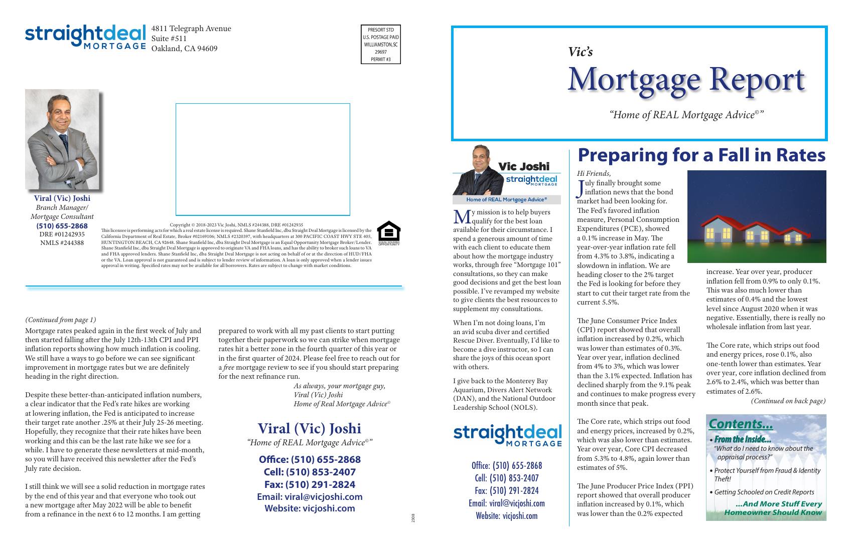 Vic's Mortgage Report, August 2023