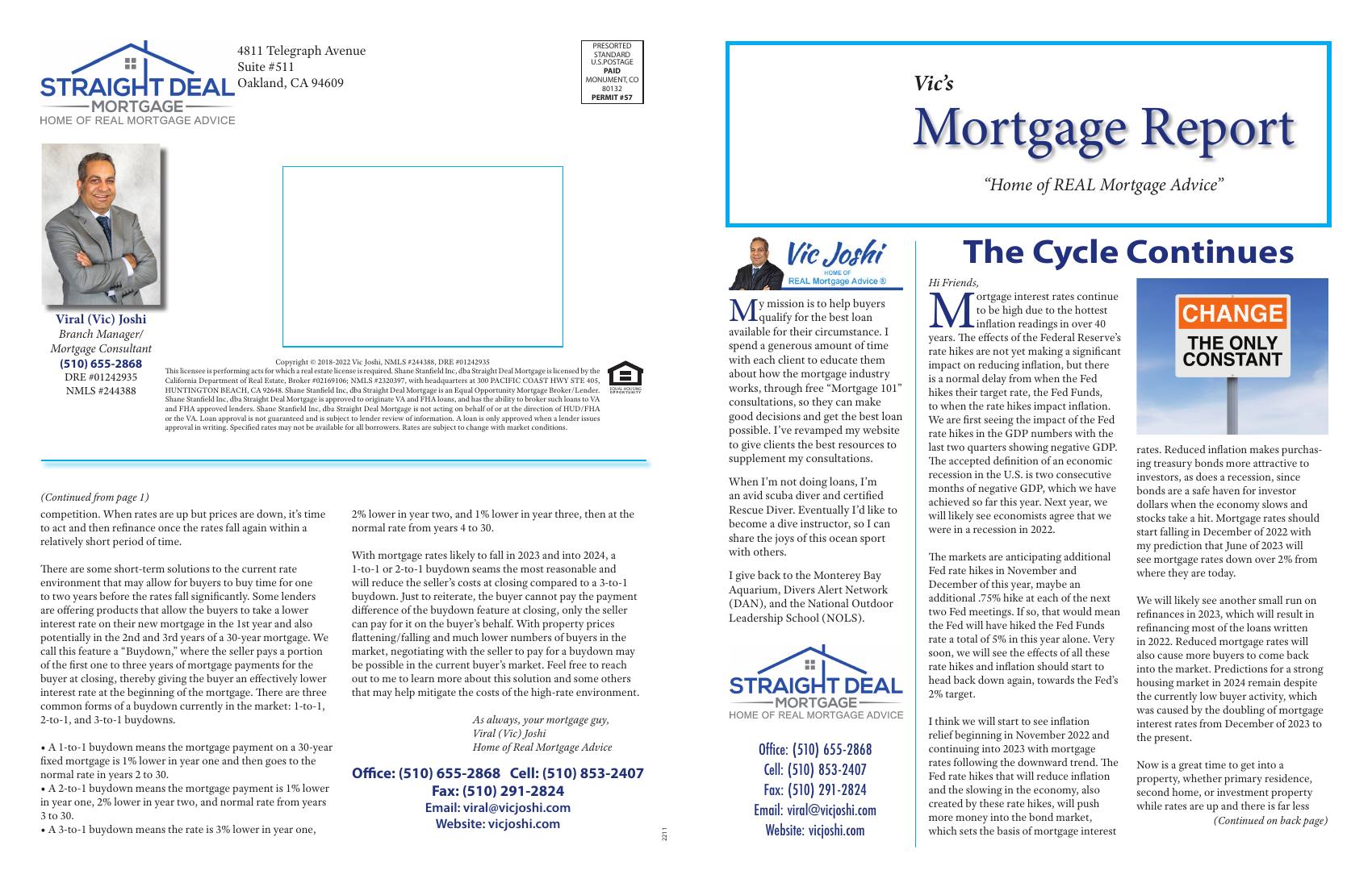 Vic's Mortgage Report, November 2022