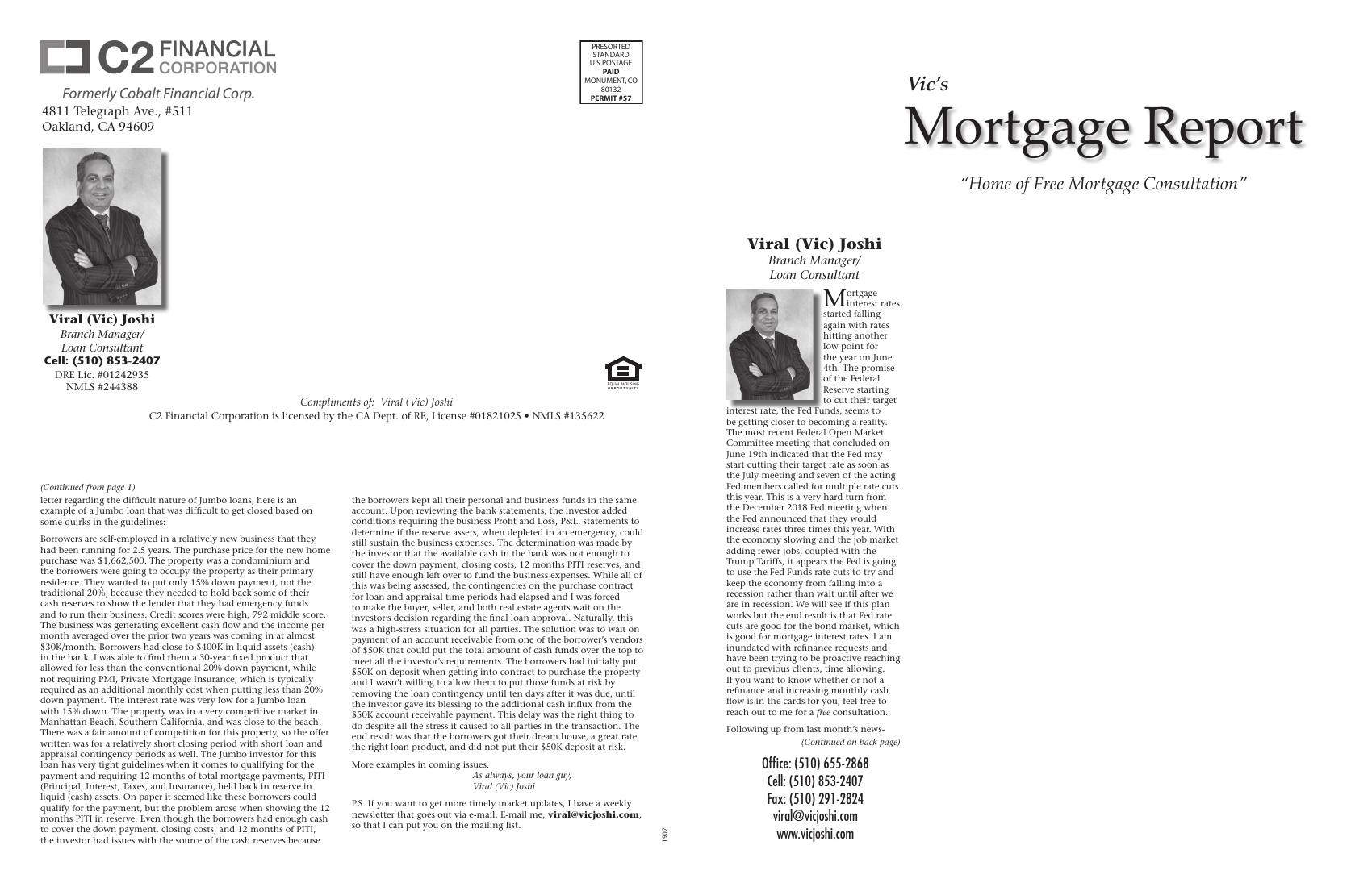 Vic's Mortgage Report, June 2019