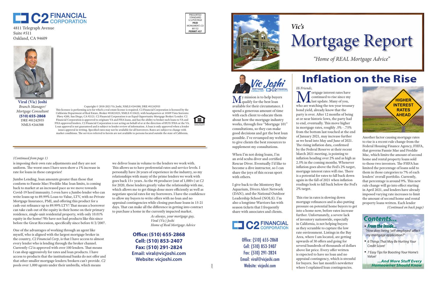 Vic's Mortgage Report, April 2021