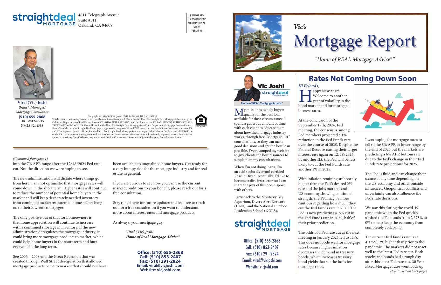 Vic's Mortgage Report, January 2025