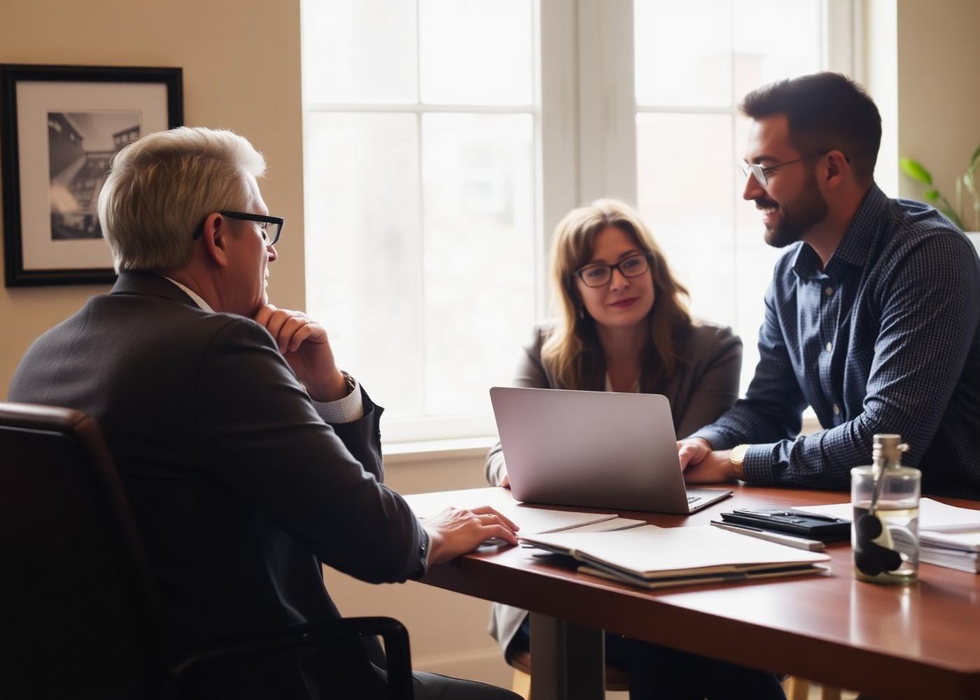 Vic Joshi in a Mortgage 101 consultation with clients