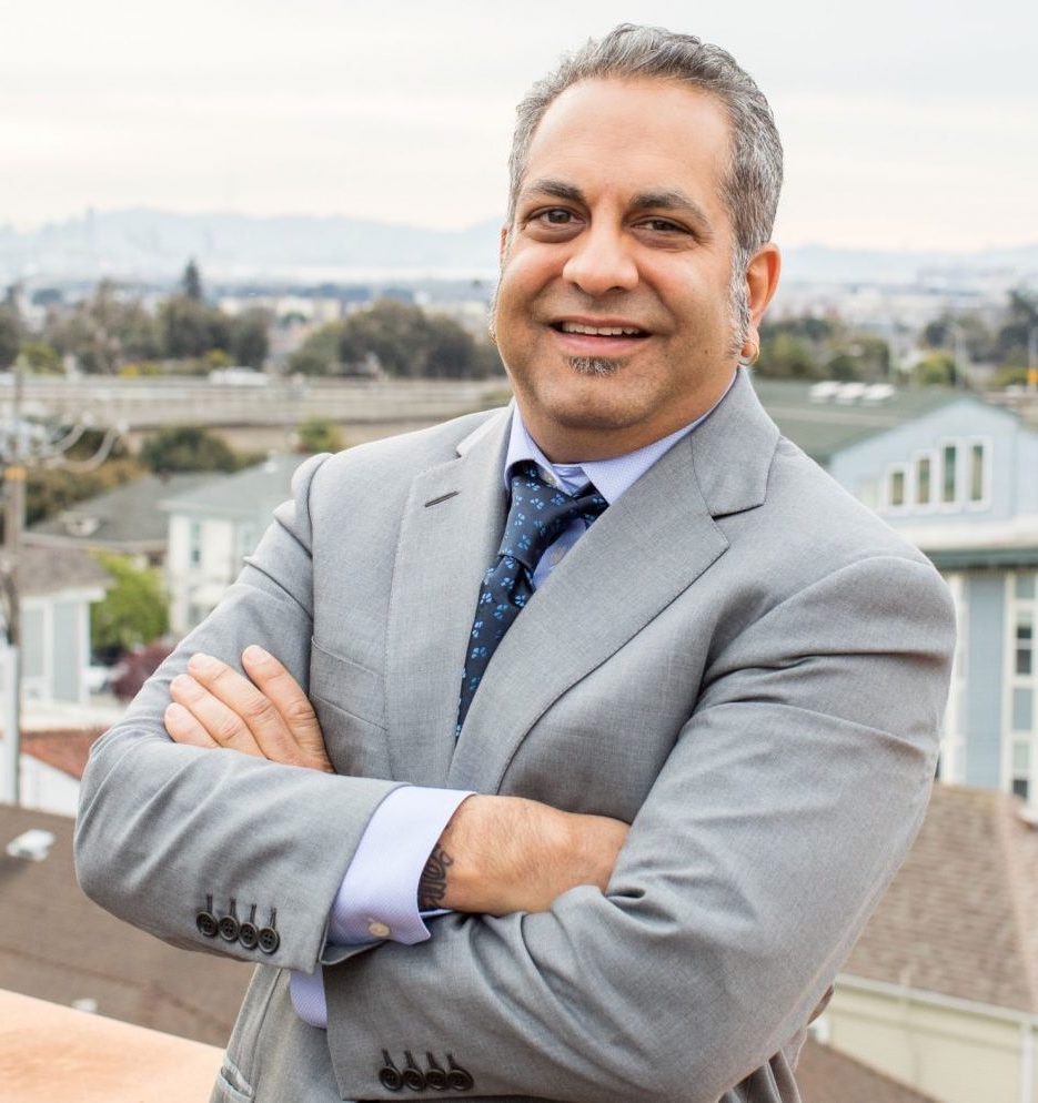 Vic Joshi, independent mortgage consultant, on his Oakland rooftop